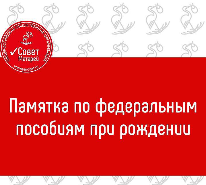 Памятка по федеральным пособиям при рождении ребенка в 2025 году Памятка по федеральным пособиям при рождении ребенка в 2025 году